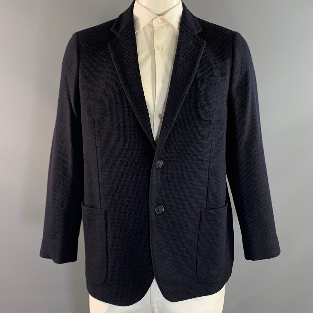 GIORGIO ARMANI FW2018 Navy Wool Blend Notch Lapel Sport Coat